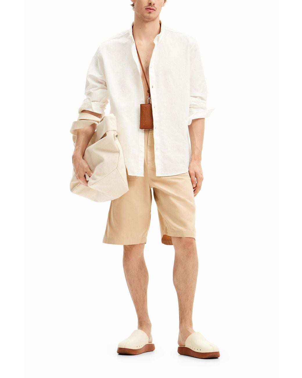 Desigual White Long-Sleeve Shirt for men