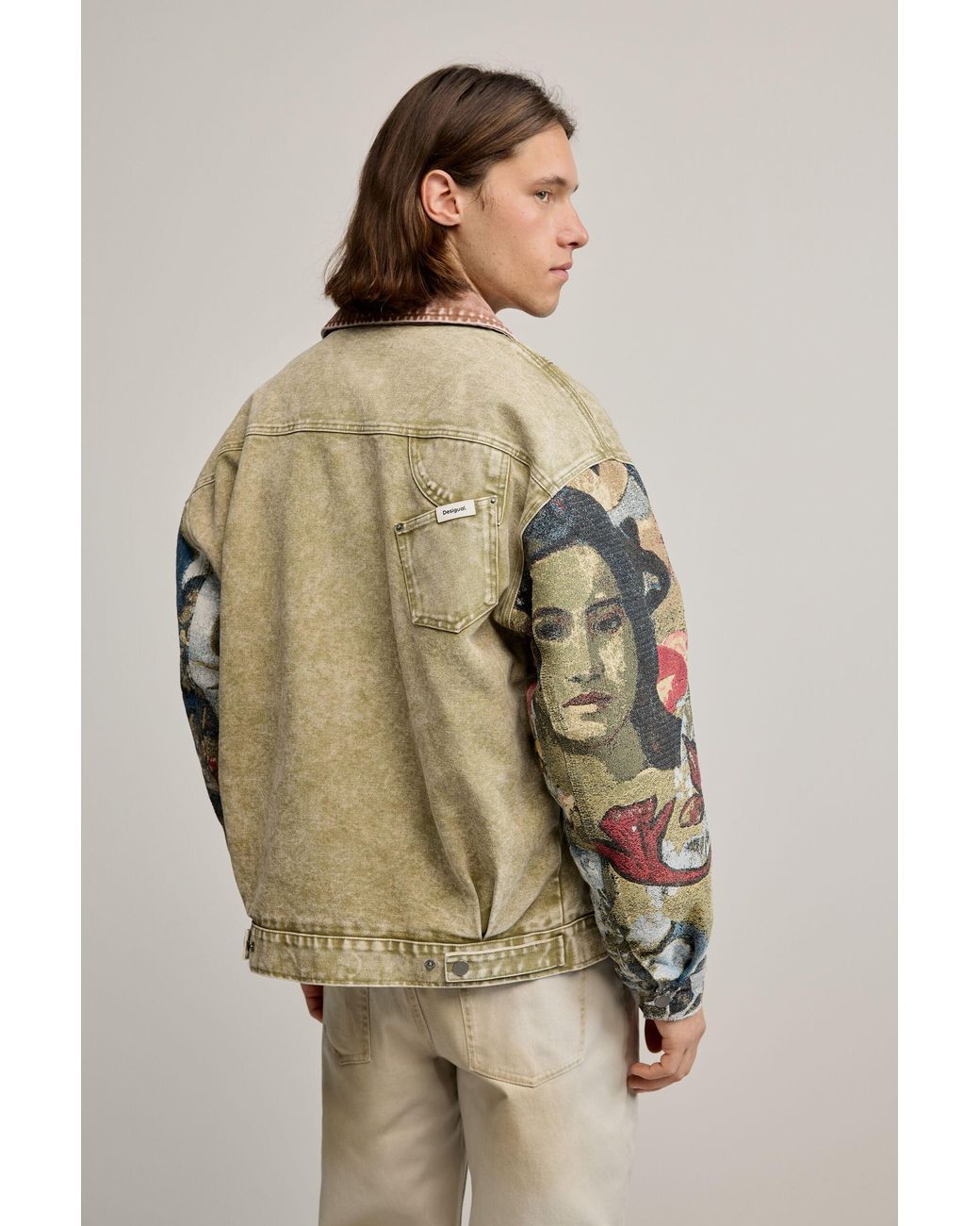 Desigual Natural Printed Jacquard Jacket, Cotton for men