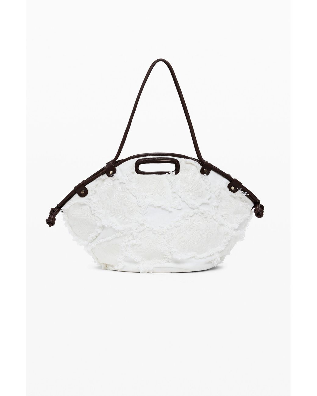 Desigual Metallic Embroidered Medium Bag, Cotton