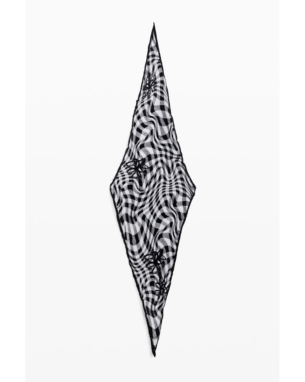 Desigual Blue Tartan Scarf, Polyester