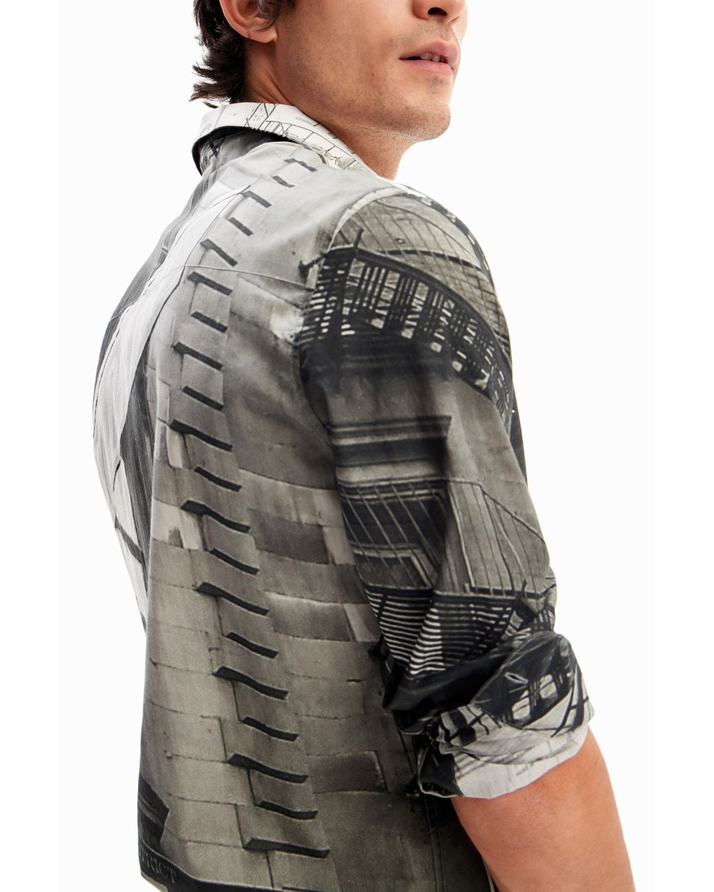 Desigual Black Poplin Nyc Shirt, Cotton for men