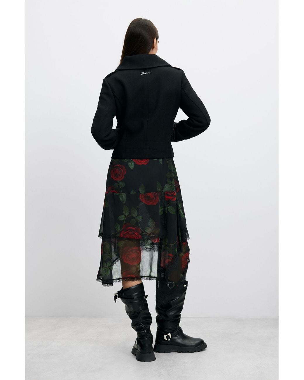 Desigual Blue Short Wool Coat