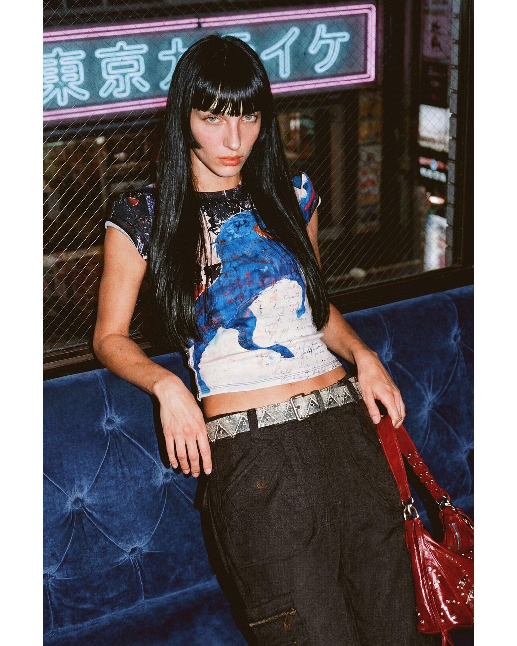 Desigual Black Printed Horse T-Shirt, Cotton