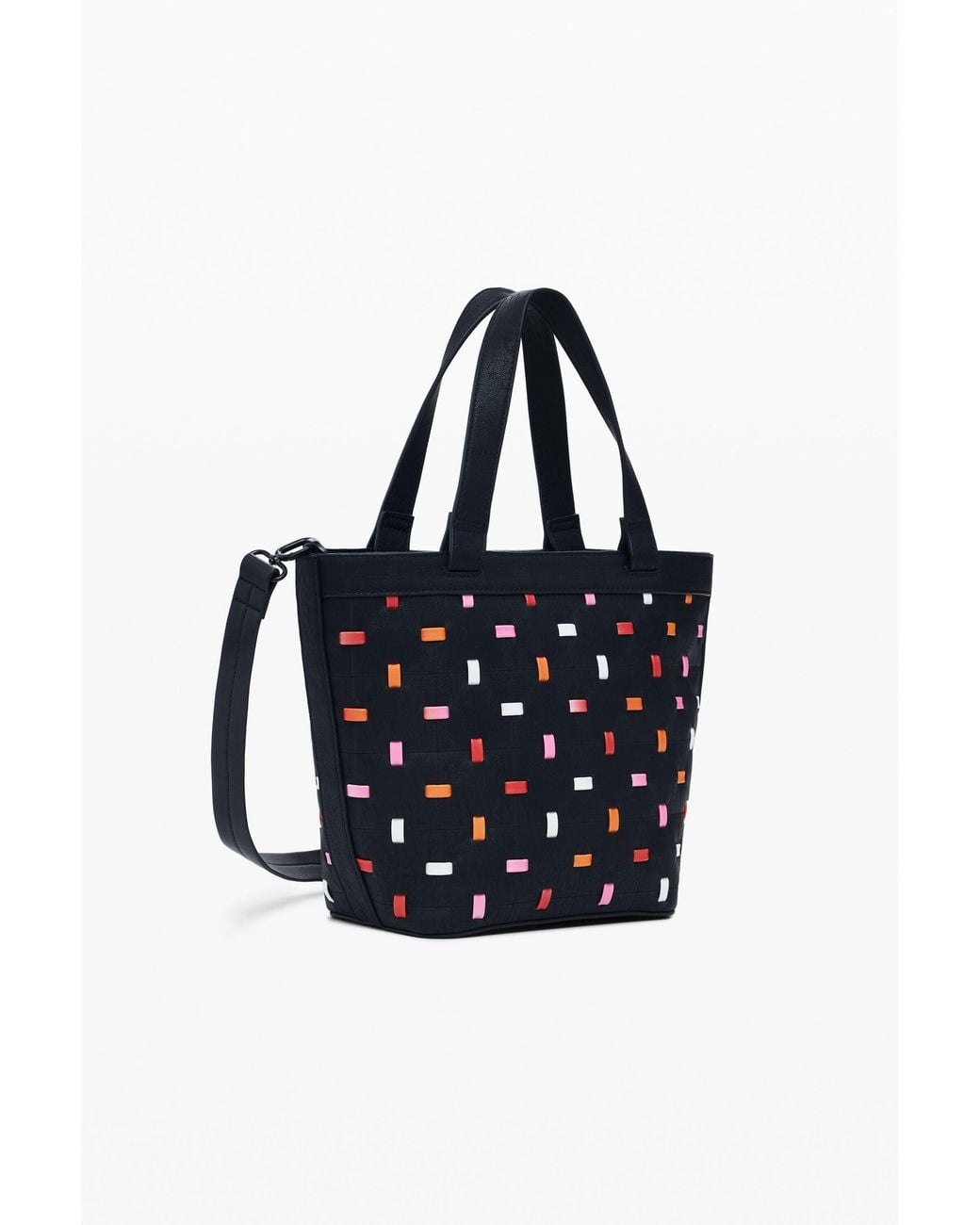Desigual Blue Cut-Out Shopper Bag, Polyurethane