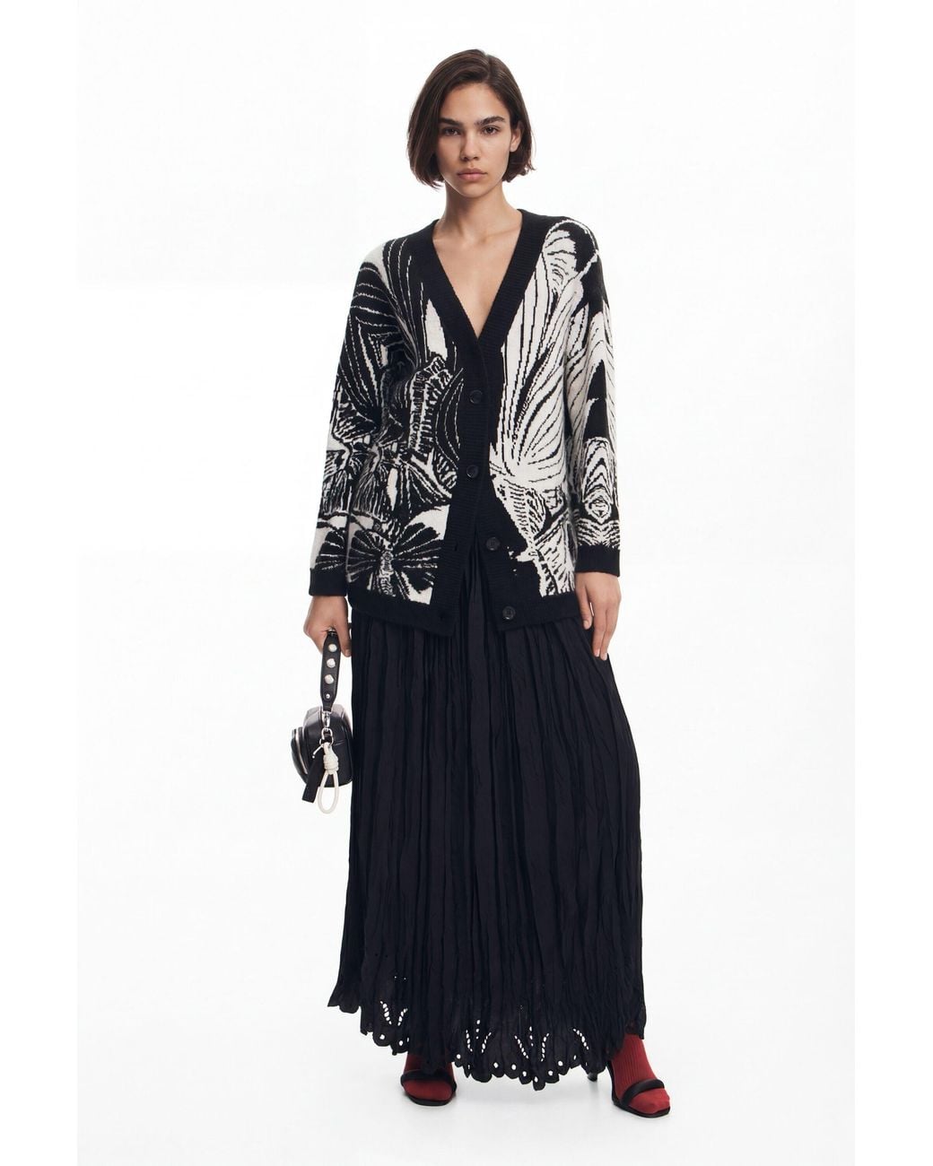 Desigual Black Printed Cardigan