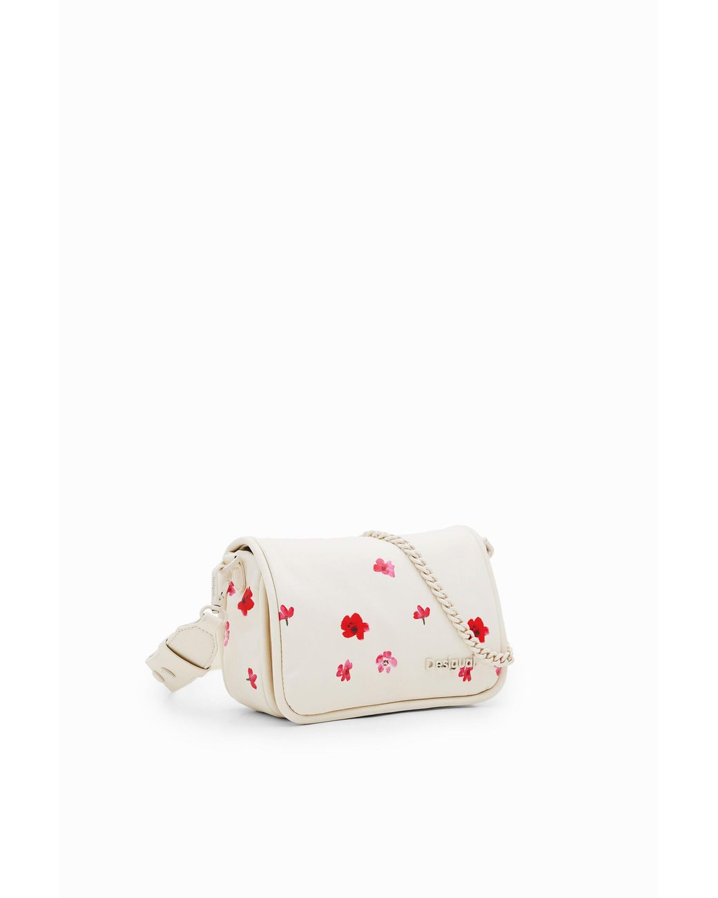 Desigual Pink S Padded Floral Crossbody Bag, Polyurethane