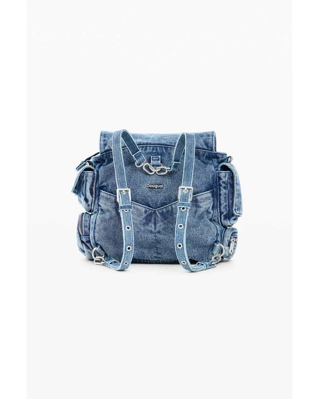 Desigual Blue Mini Backpack, Cotton