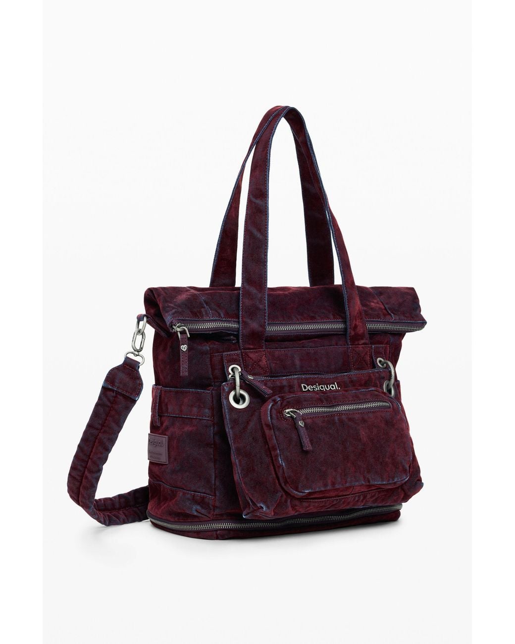 Desigual Purple Large Multi-Position Backpack