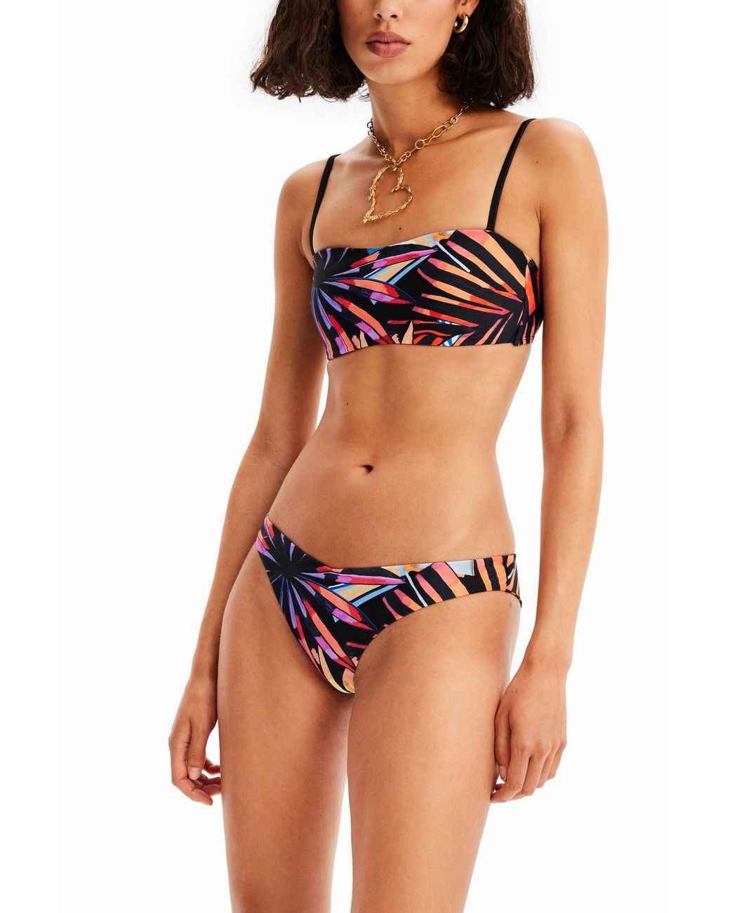 Desigual Blue Tropical Bikini Bottoms