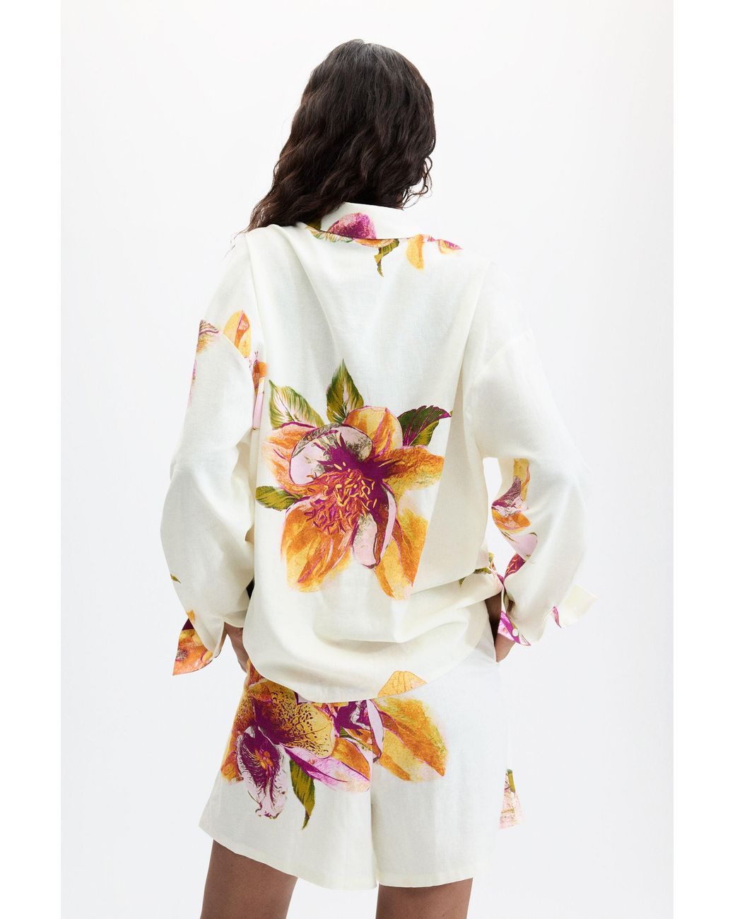 Desigual Red Printed Floral Shirt