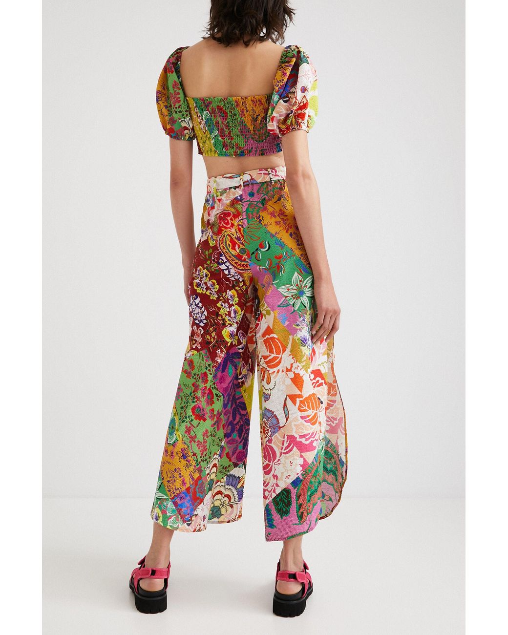 Desigual Multicolor M. Christian Lacroix Cropped Blouse, Cotton