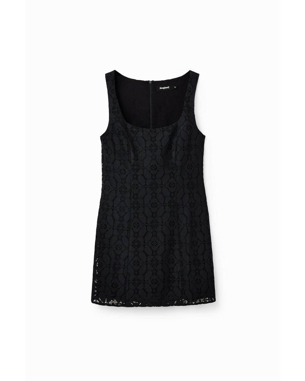 Desigual Black Short Slim Floral Dress