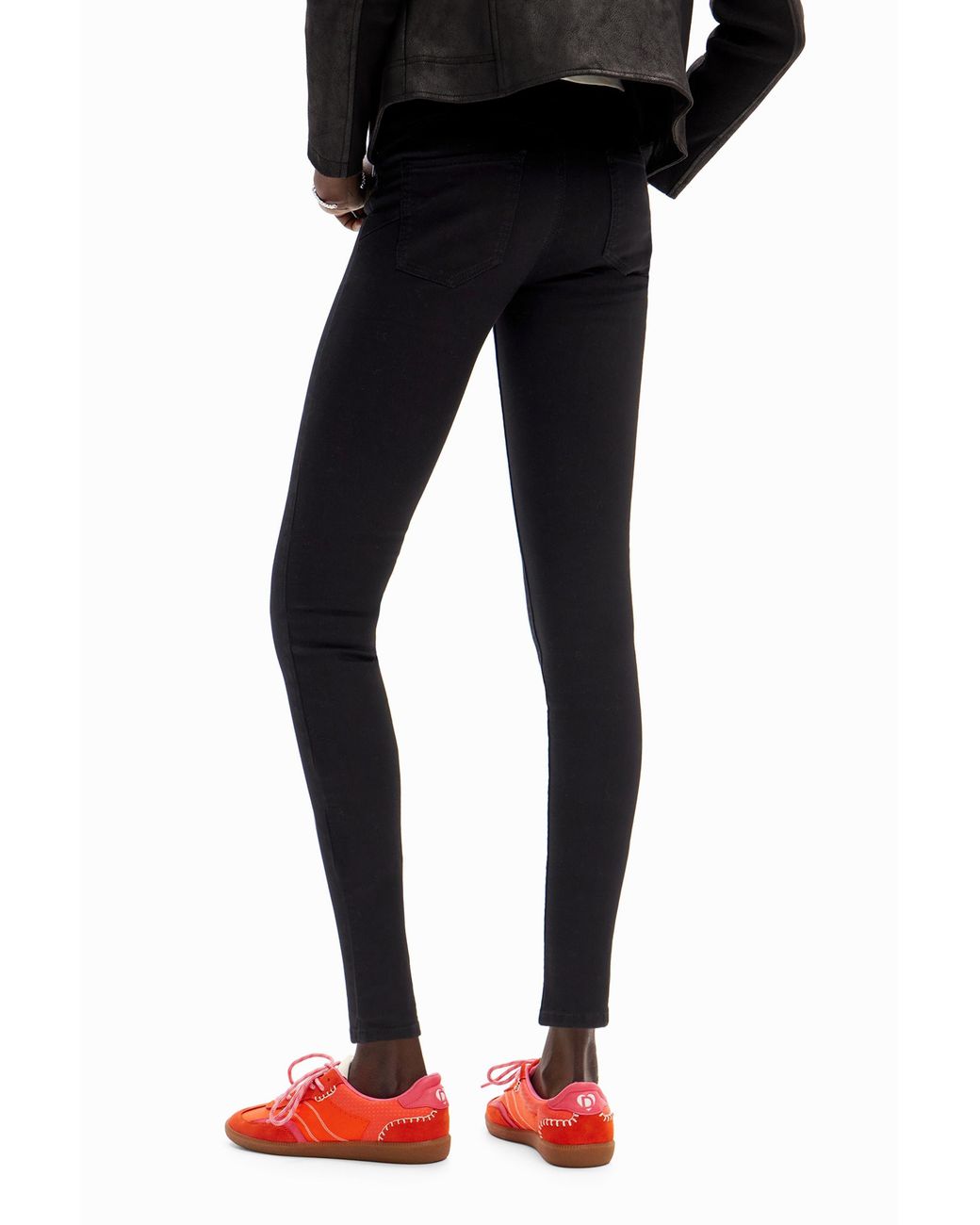 Desigual Black Slim Push-Up Jeans, Cotton