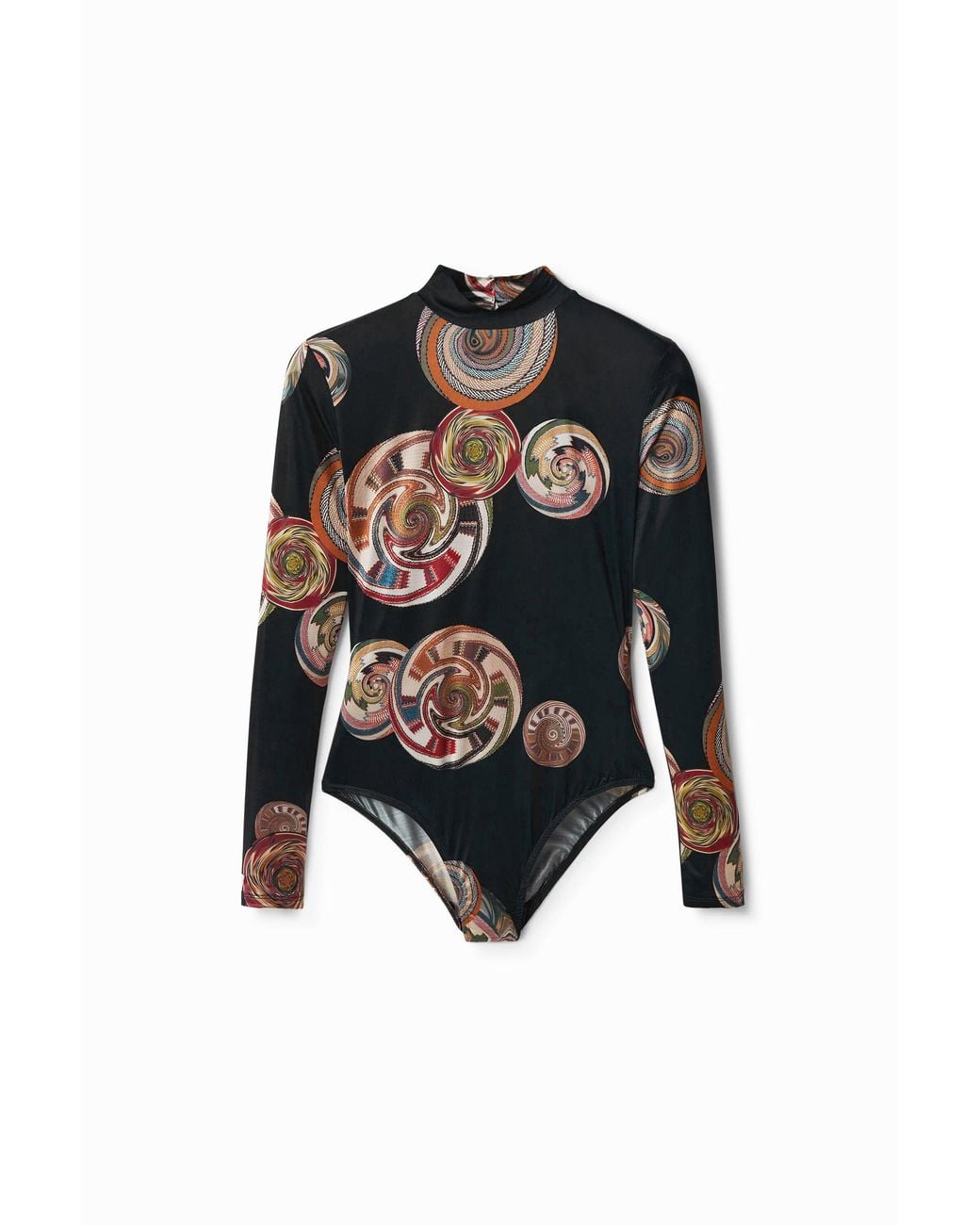 Desigual Black Slim Circles Body, Acetate