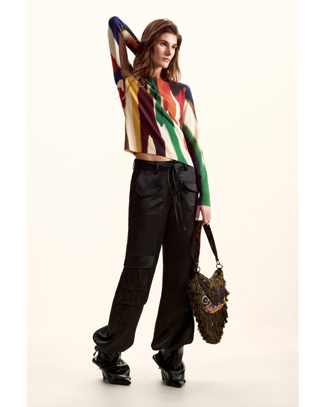 Desigual Multicolor Sweater Designed By Mr. Christian Lacroix