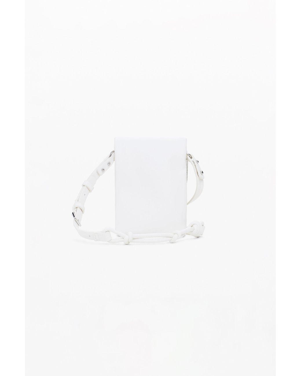 Desigual White 3D Logo Phone Holder, Polyurethane