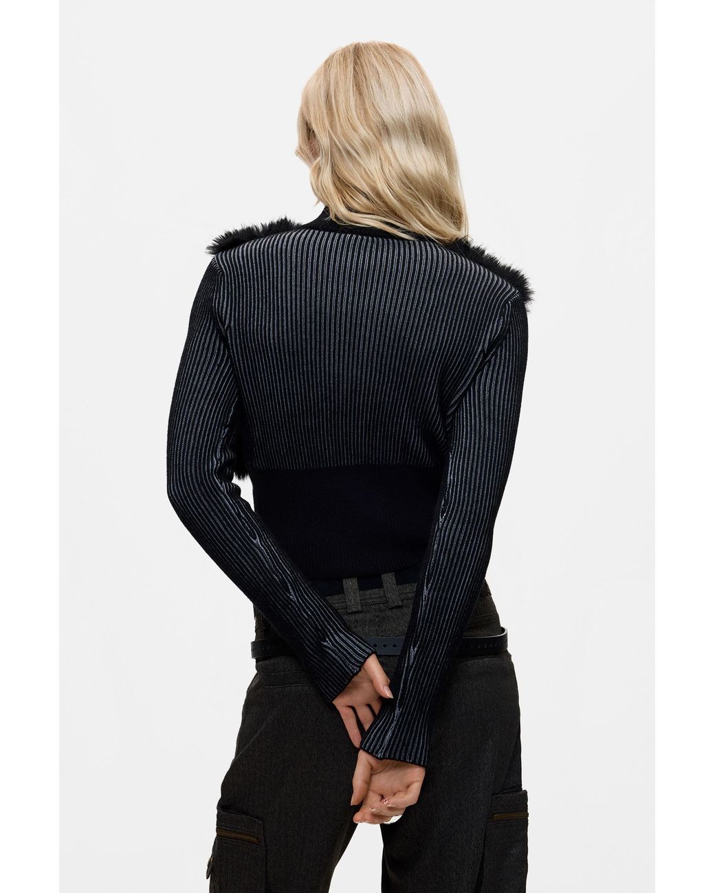 Desigual Black Knit Jacket