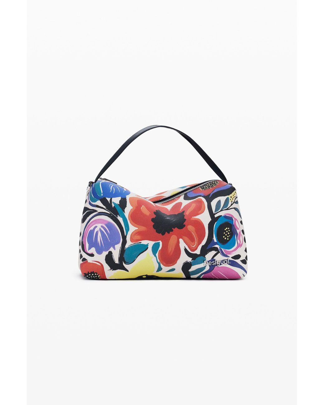 Desigual Blue Floral Handbag, Polyurethane