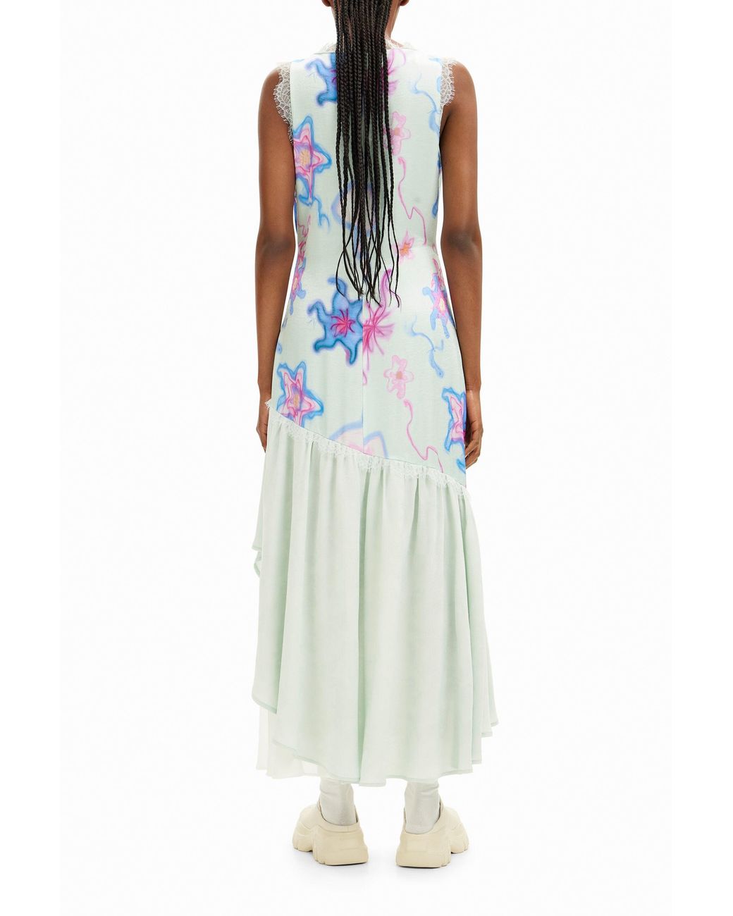 Desigual White Collina Strada Long Multilayered Strappy Dress