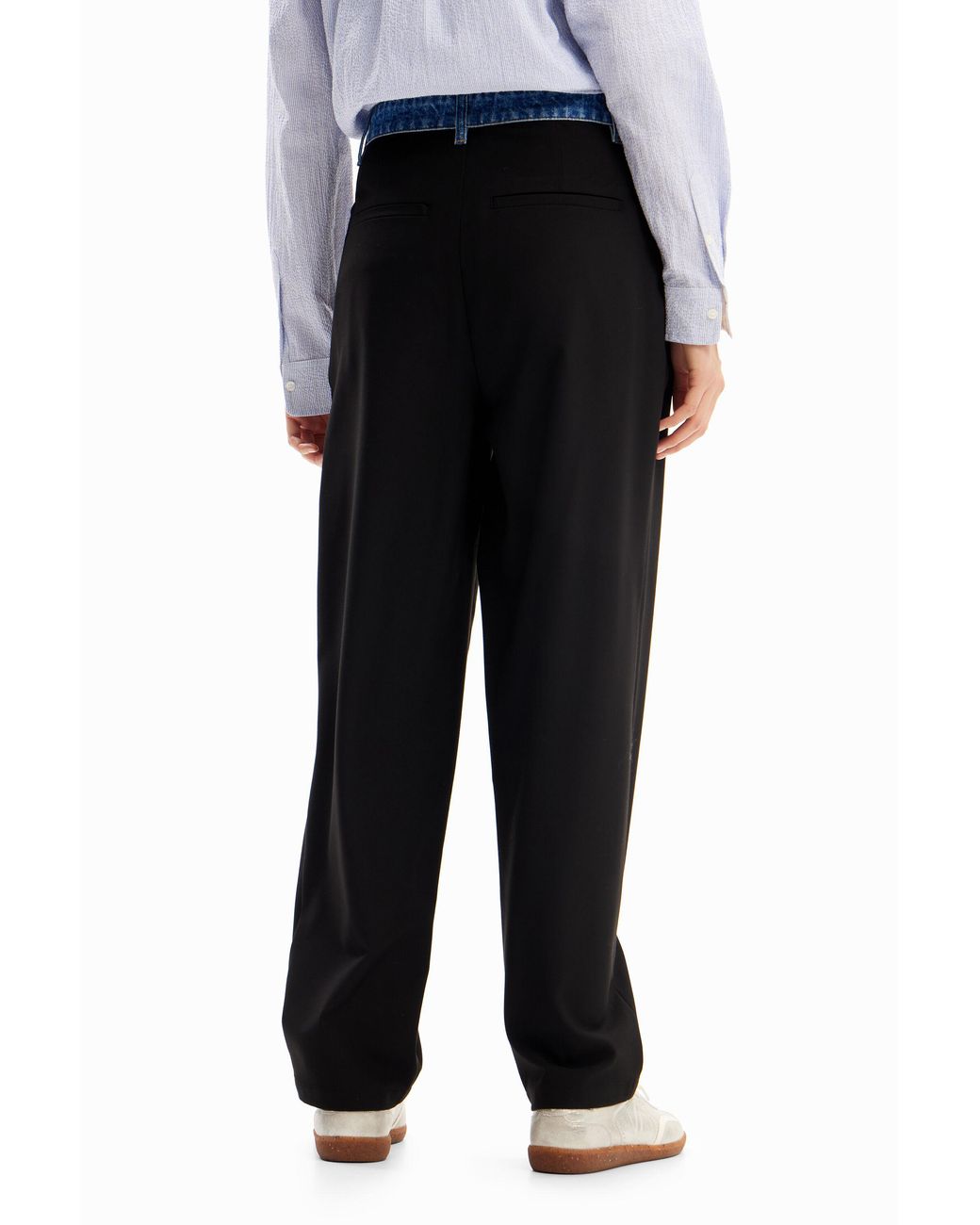 Desigual Blue Hybrid Tailored Trousers