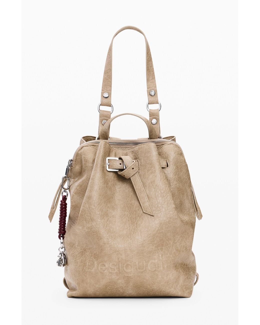 Desigual Natural Medium Backpack, Polyurethane