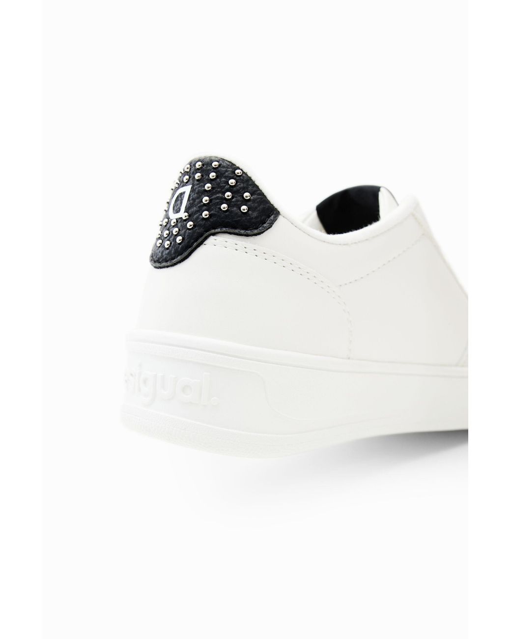 Desigual White Mickey Mouse Studded Sneakers, Polyurethane