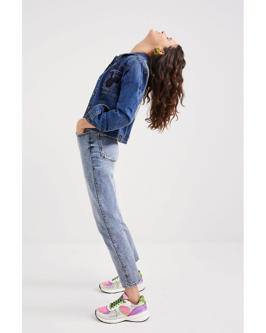 Desigual Blue Mickey Mouse Denim Jacket, Cotton