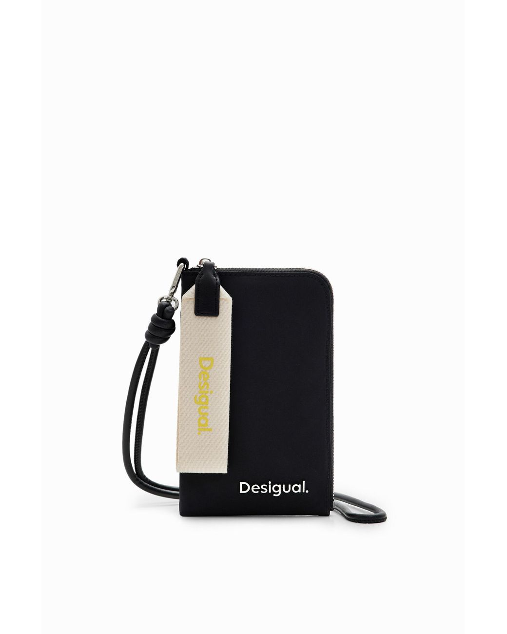 Desigual Black L Nylon Phone Pouch, Polyamide