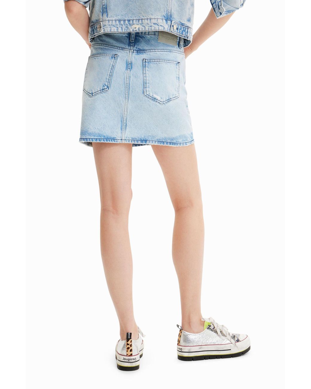 Desigual Blue Eyes Denim Mini Skirt, Cotton