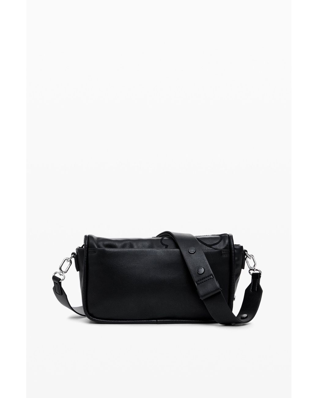 Desigual Black Floral Crossbody Bag, Polyurethane