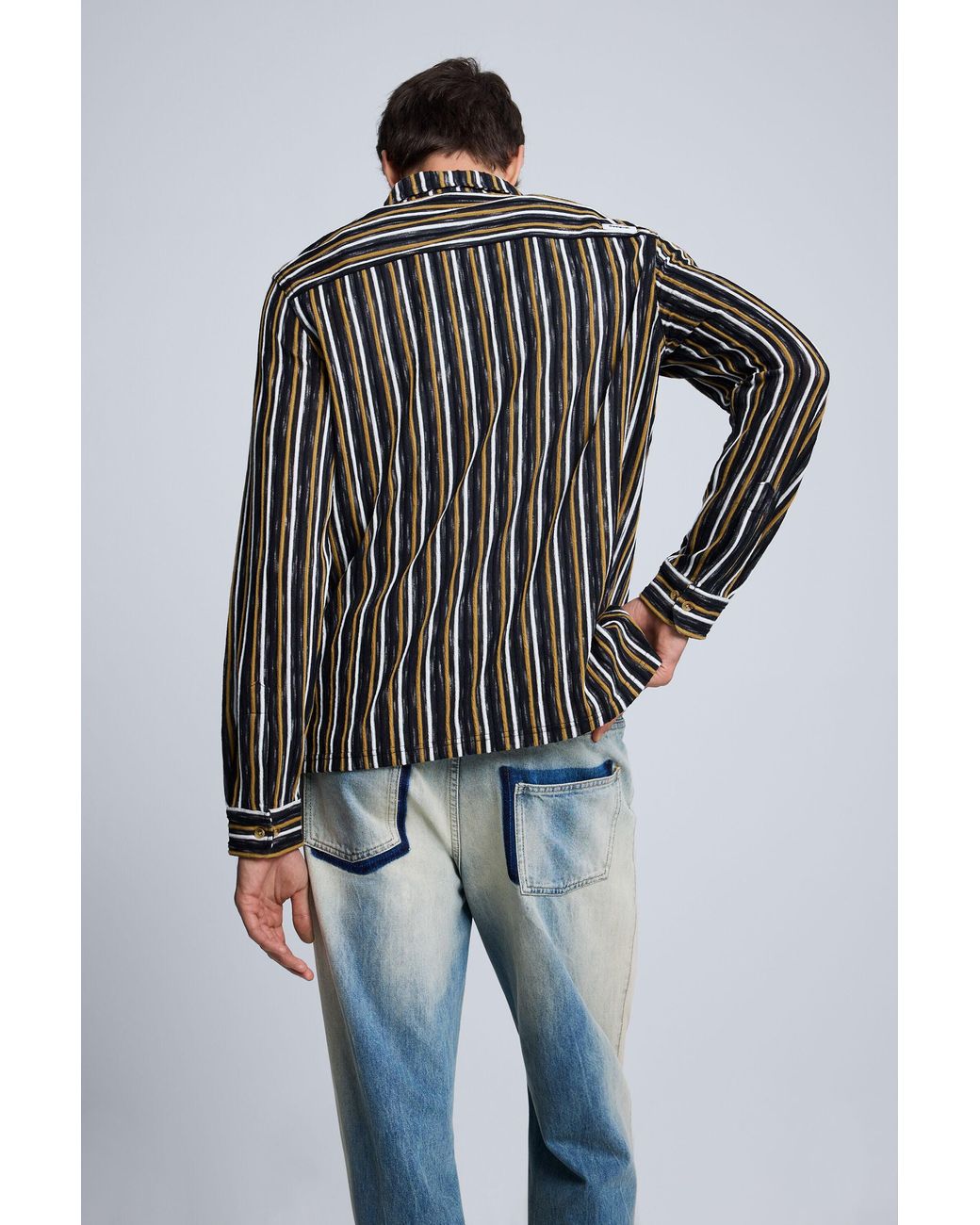 Desigual Black Striped Shirt for men
