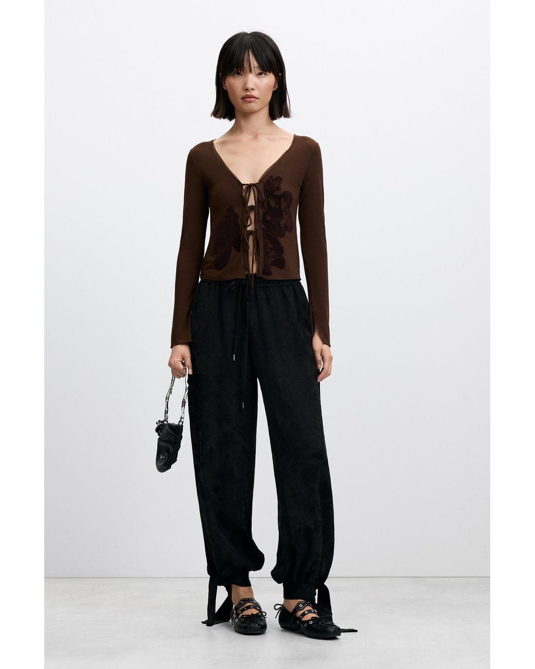 Desigual Black Balloon Lyocell Trousers