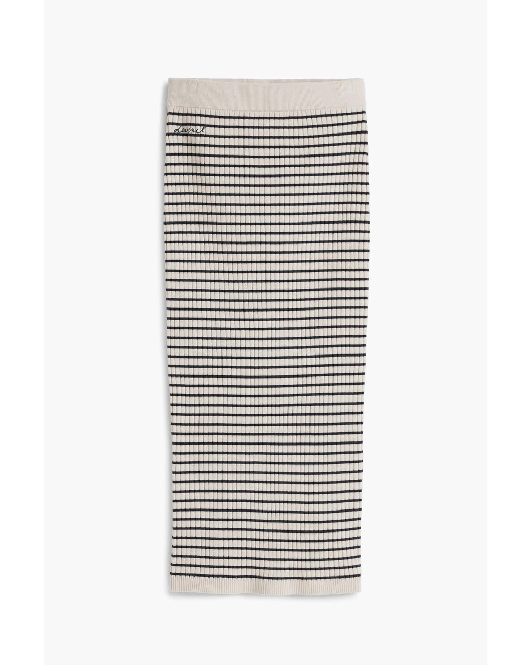 Desigual Blue Striped Knit Midi Skirt