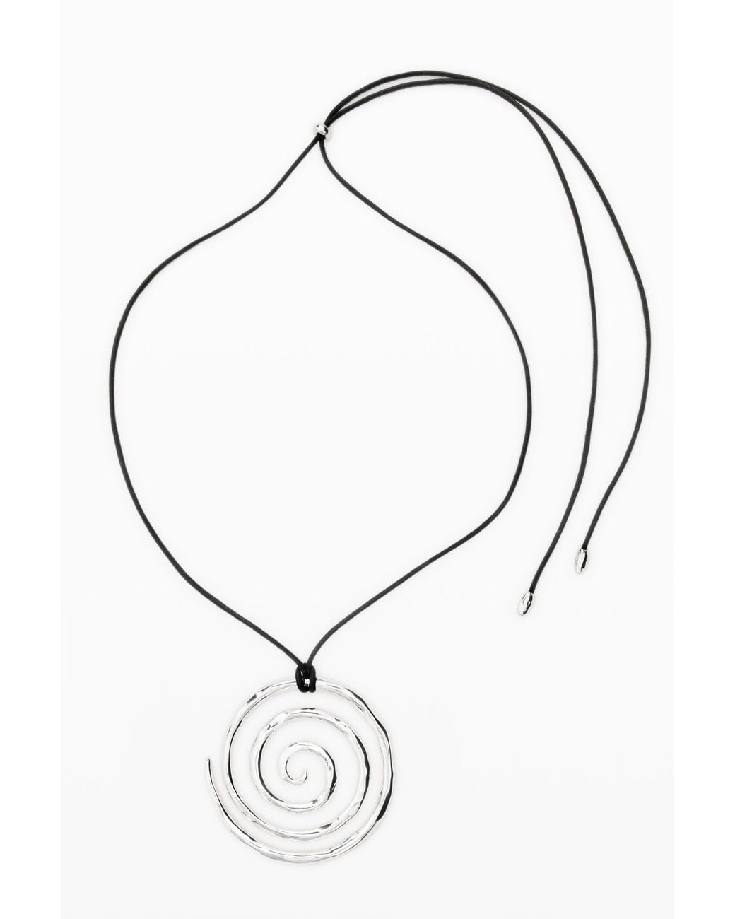Desigual White Spiral Pendant