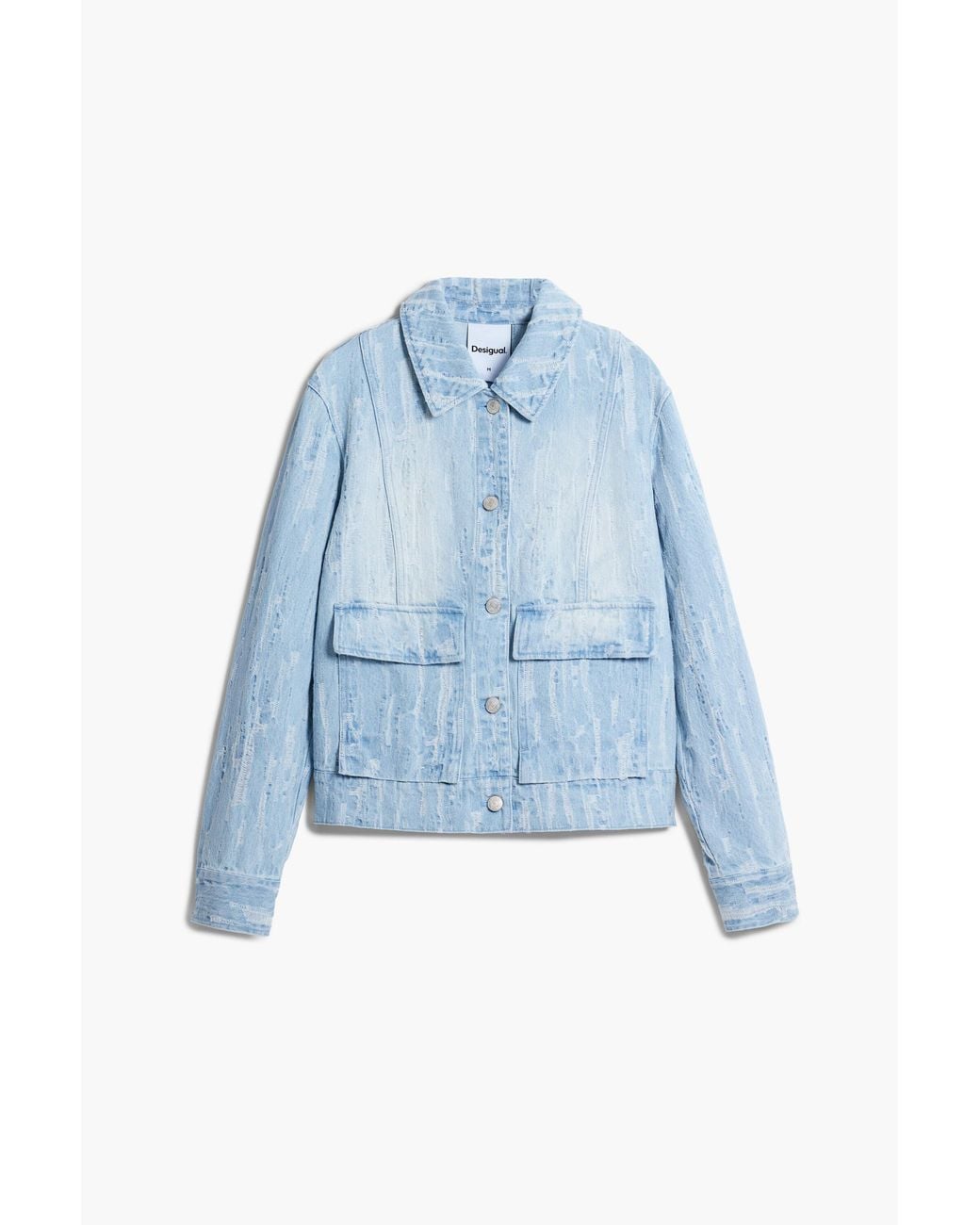 Desigual Blue Denim Jacket With Pockets, Cotton