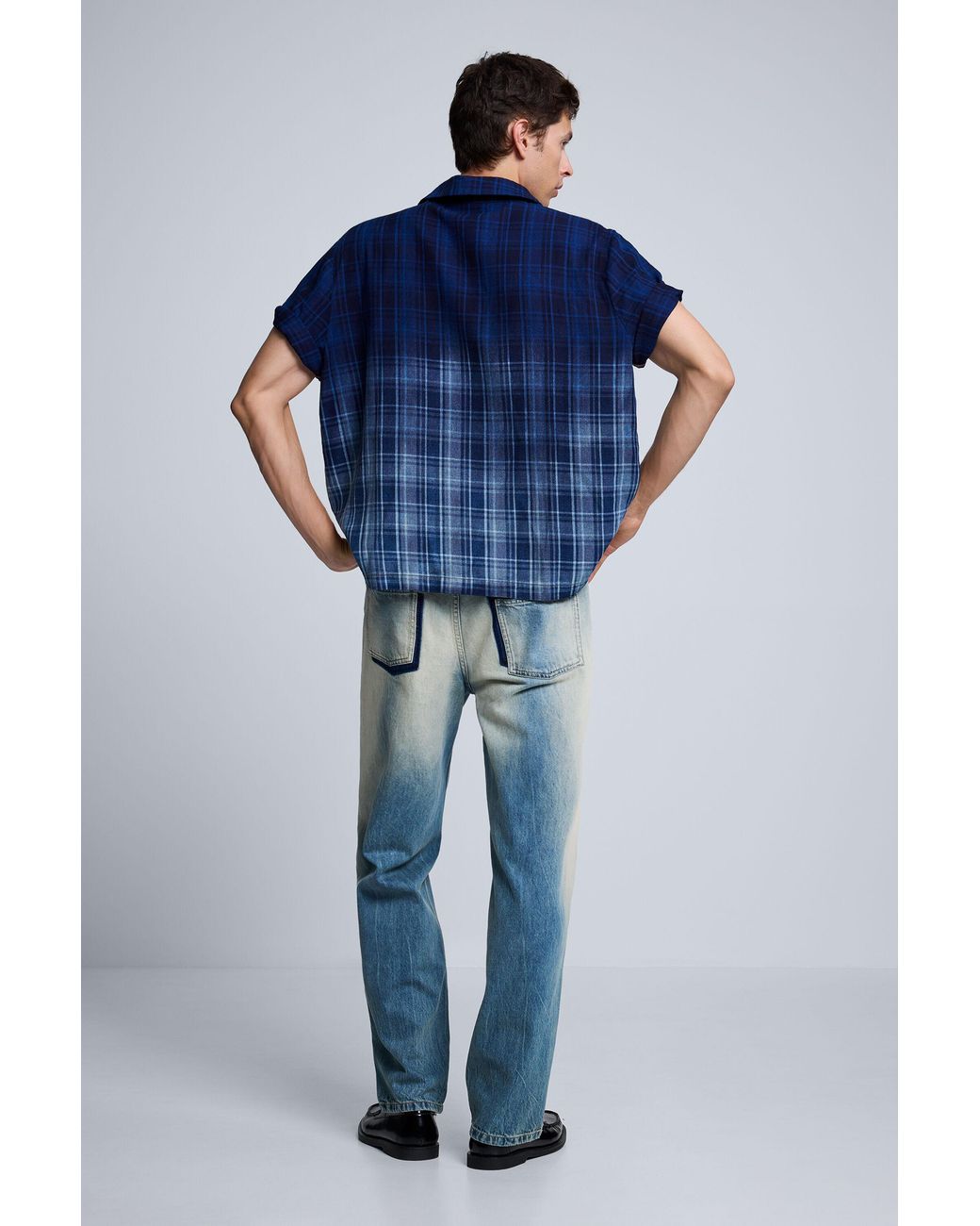 Desigual Blue Checkered Polo T-Shirt, Cotton for men