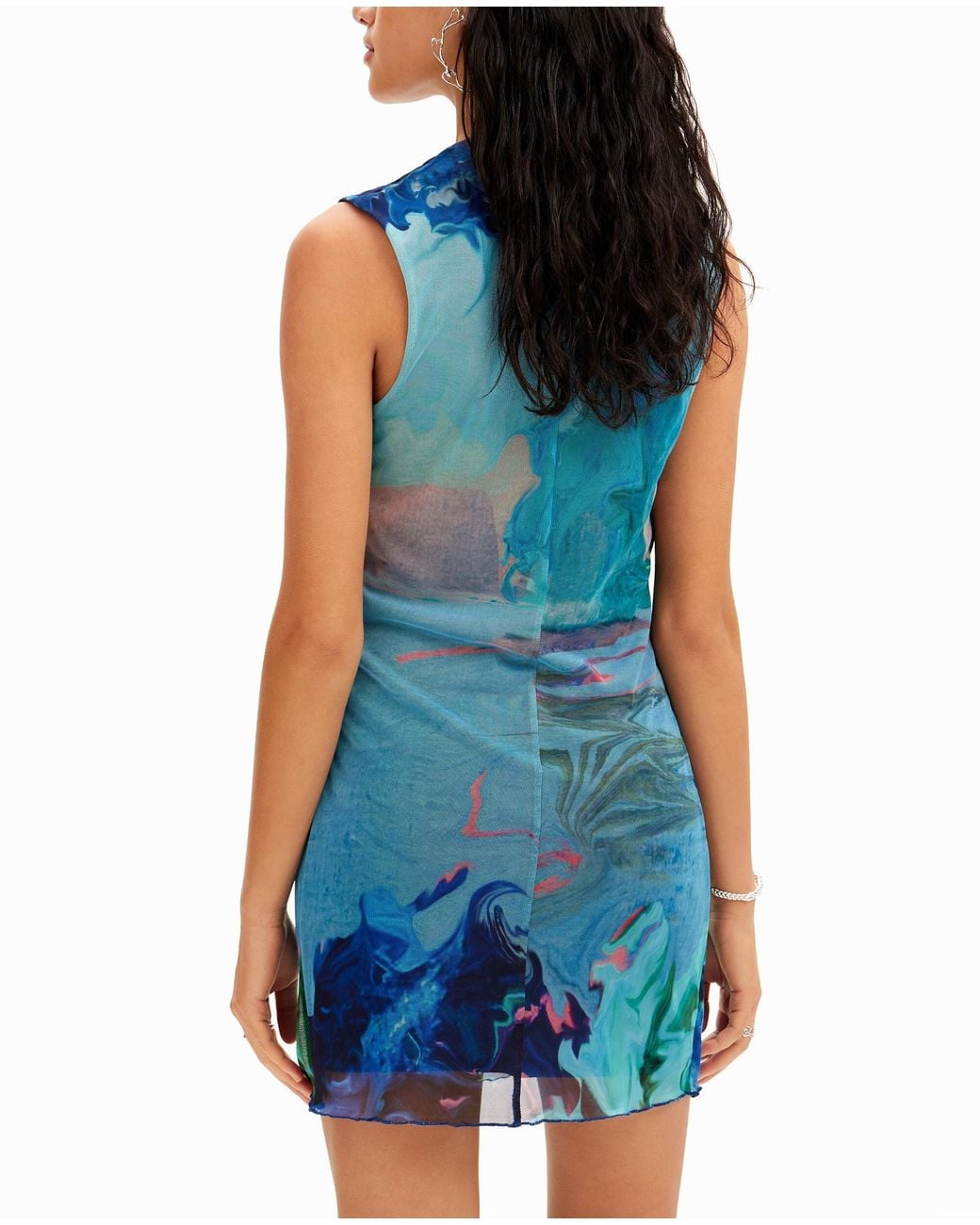 Desigual Blue M. Christian Lacroix Tulle Mini Dress, Polyester