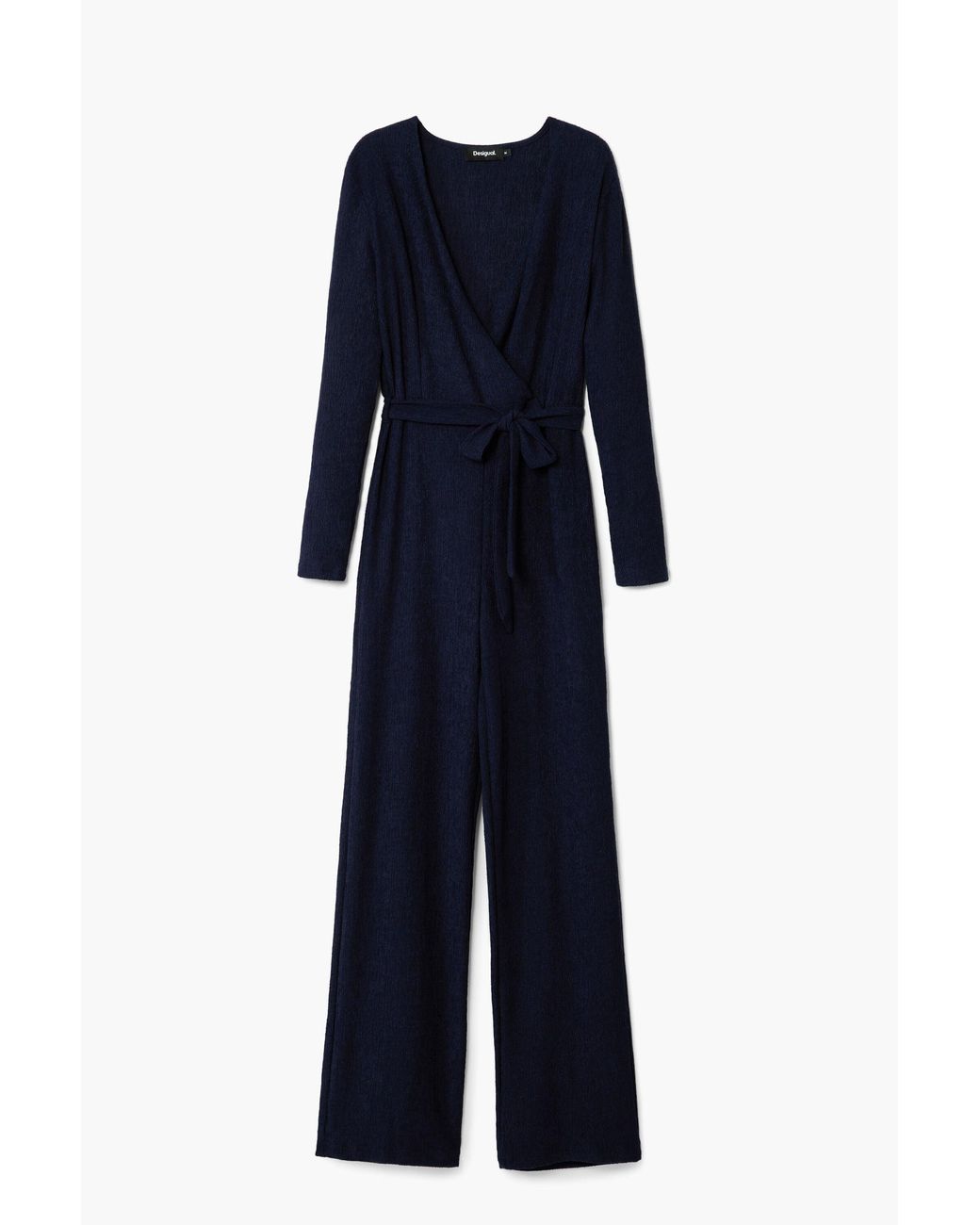 Desigual Blue Fluid Jumpsuit Belt