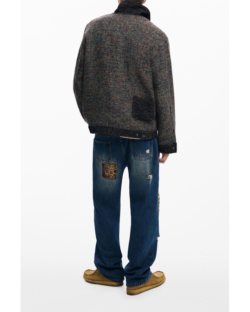 Desigual Black Mottled Pocket Jacket for men