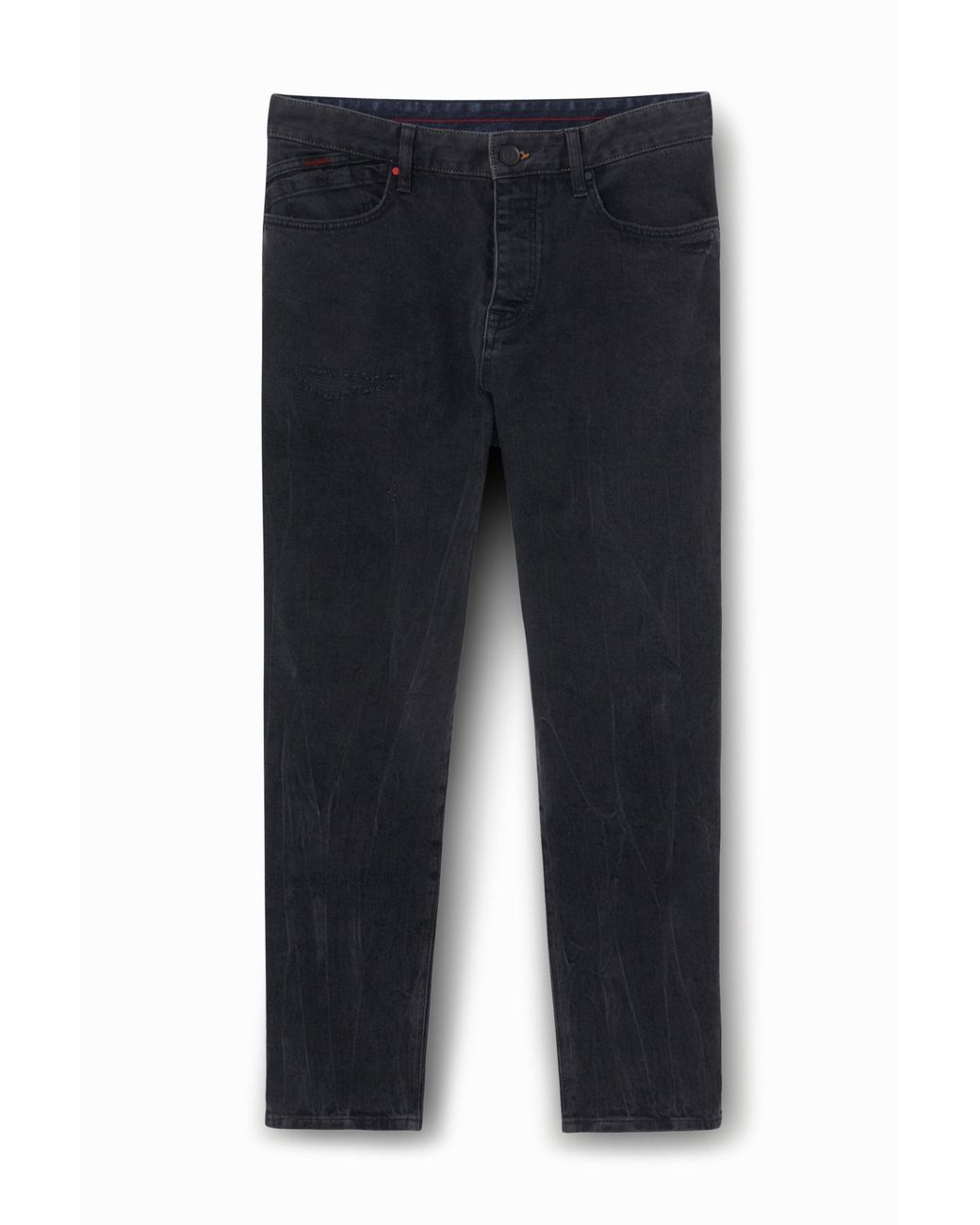 Desigual Blue Straight Jeans Dark, Cotton for men