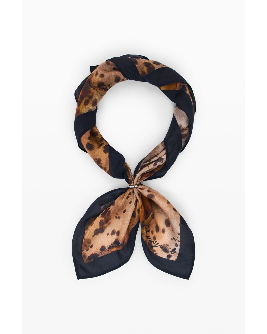 Desigual Brown Honey Scarf