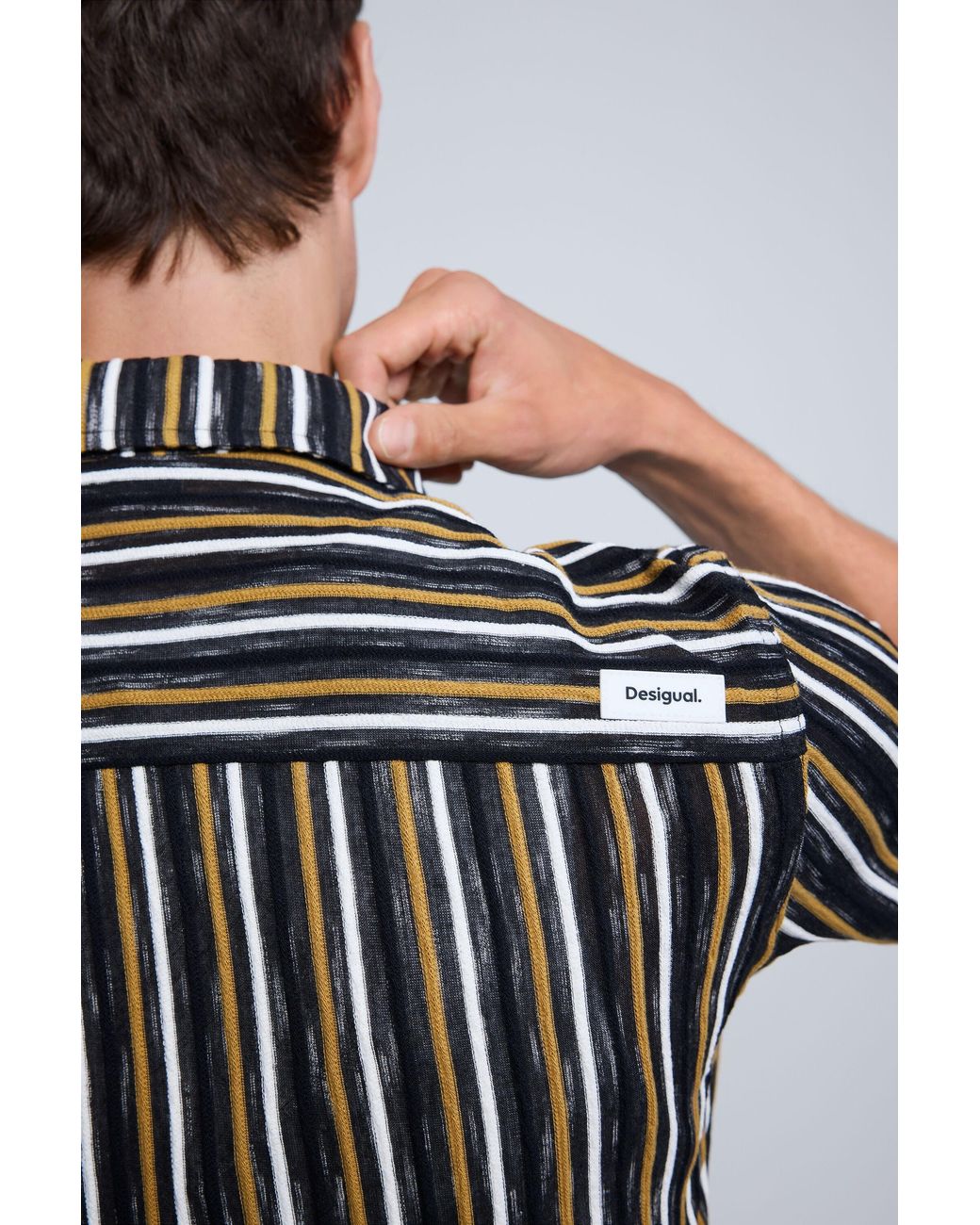 Desigual Black Striped Shirt for men