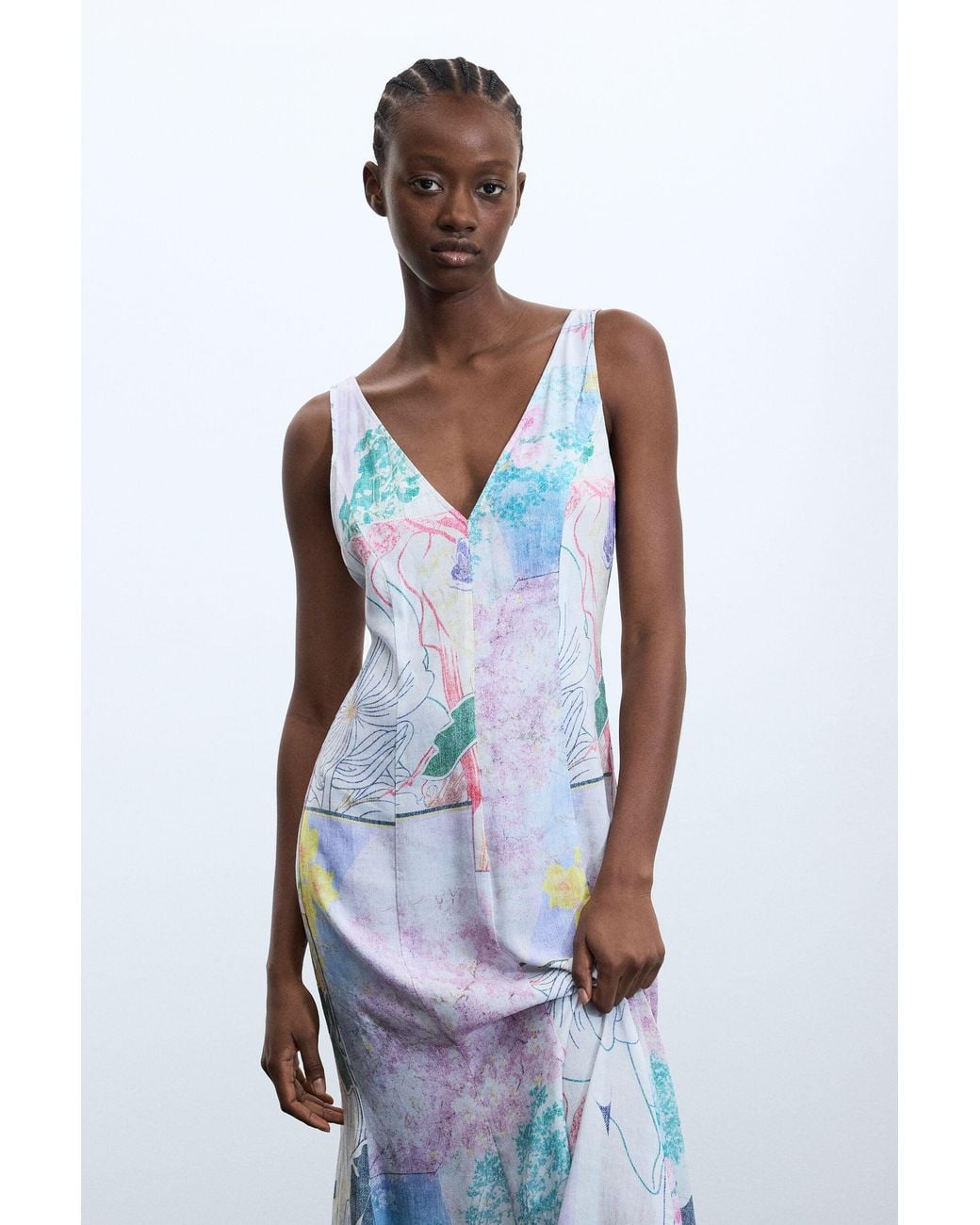 Desigual Blue 2-In-1 Printed Dress