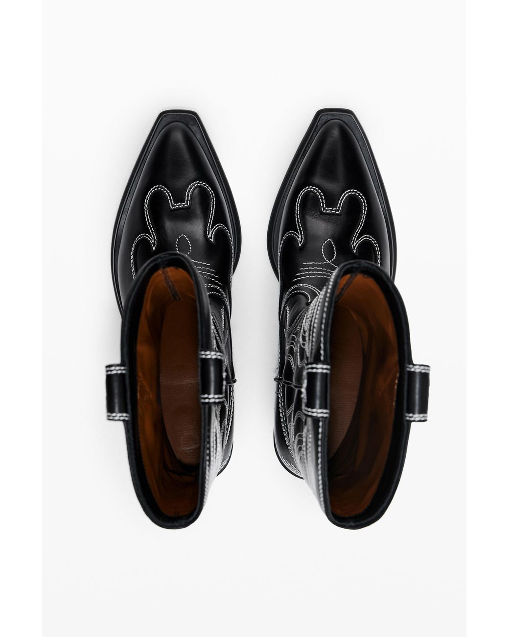 Desigual Black Cowboy Boot, Cow Leather
