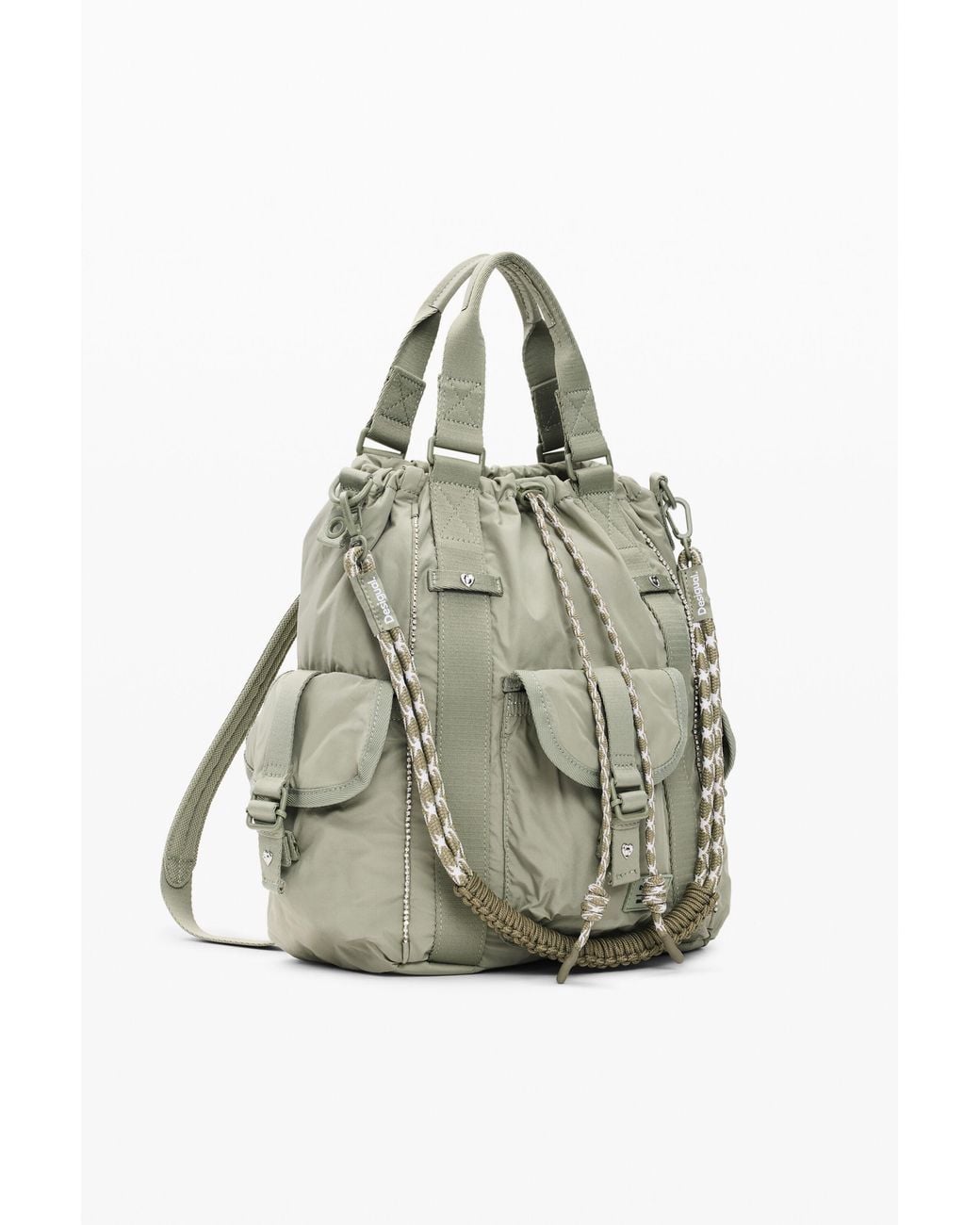 Desigual Green Medium Multi-Position Backpack Nylon, Polyester