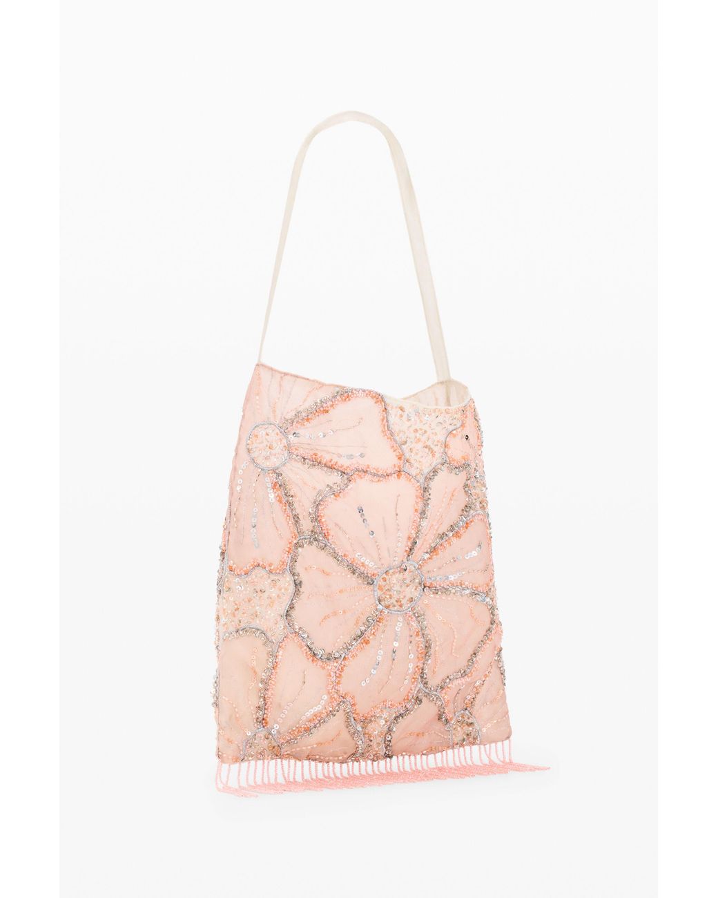 Desigual Pink Floral Shopping Bag, Polyester