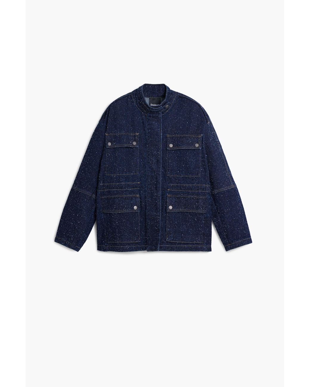 Desigual Blue Trucker Jacket With Pockets