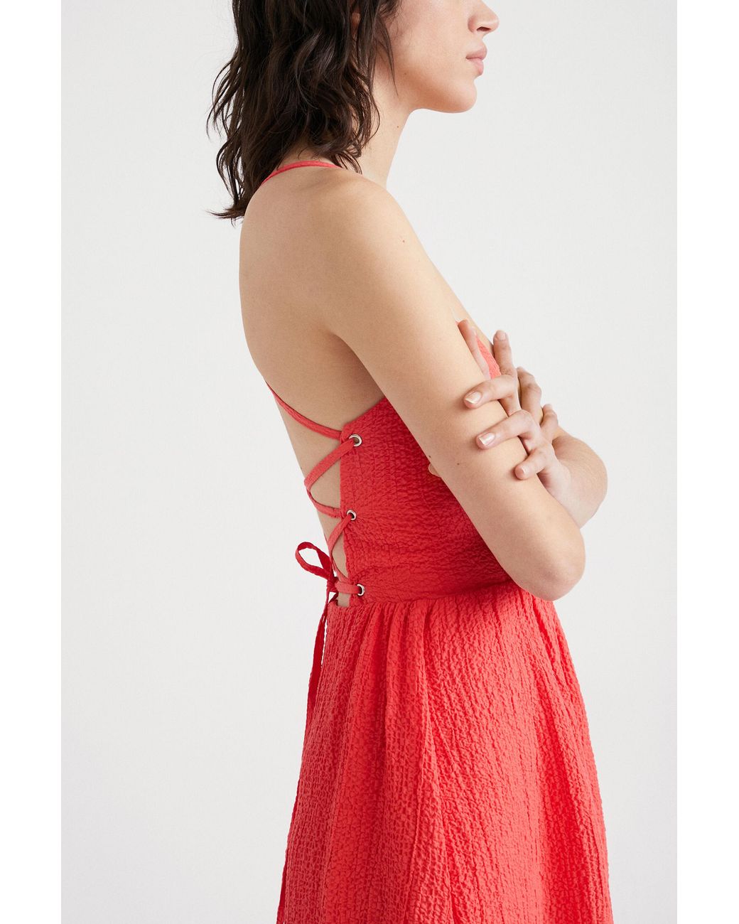 Desigual Red A-Line Midi Dress