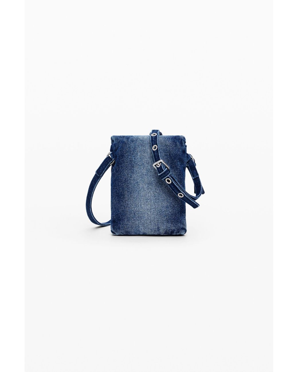 Desigual Blue Medium Denim Phone Holder, Cotton