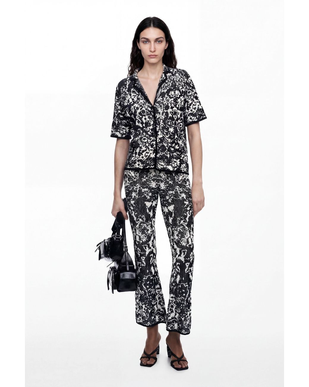 Desigual White Fluid Long Bandana Pants